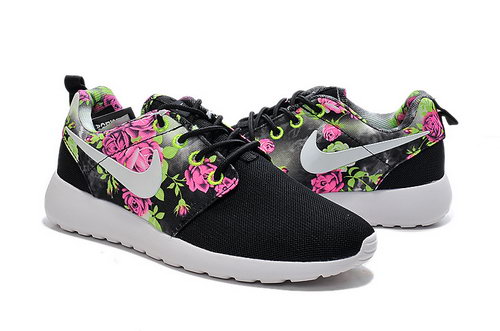 Nike Roshe Run Womens Print Flowers Black Apple Green 36 40 Germany